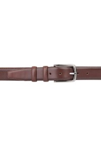 Brown Stitched Men's Leather Belt