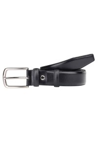 Black Stitched Patent Leather Belt