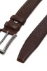 Patterned Genuine Classic Leather Belt Brown