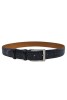 Patterned Genuine Classic Leather Belt Black
