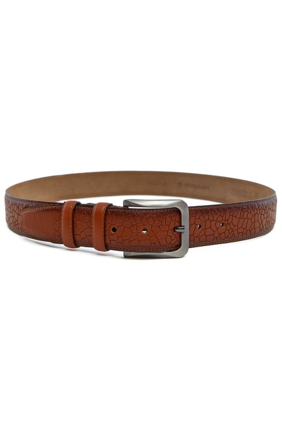 Patterned Genuine Classic Leather Belt