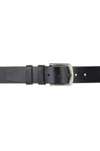 Black Sport Men's Jeans Leather Belt